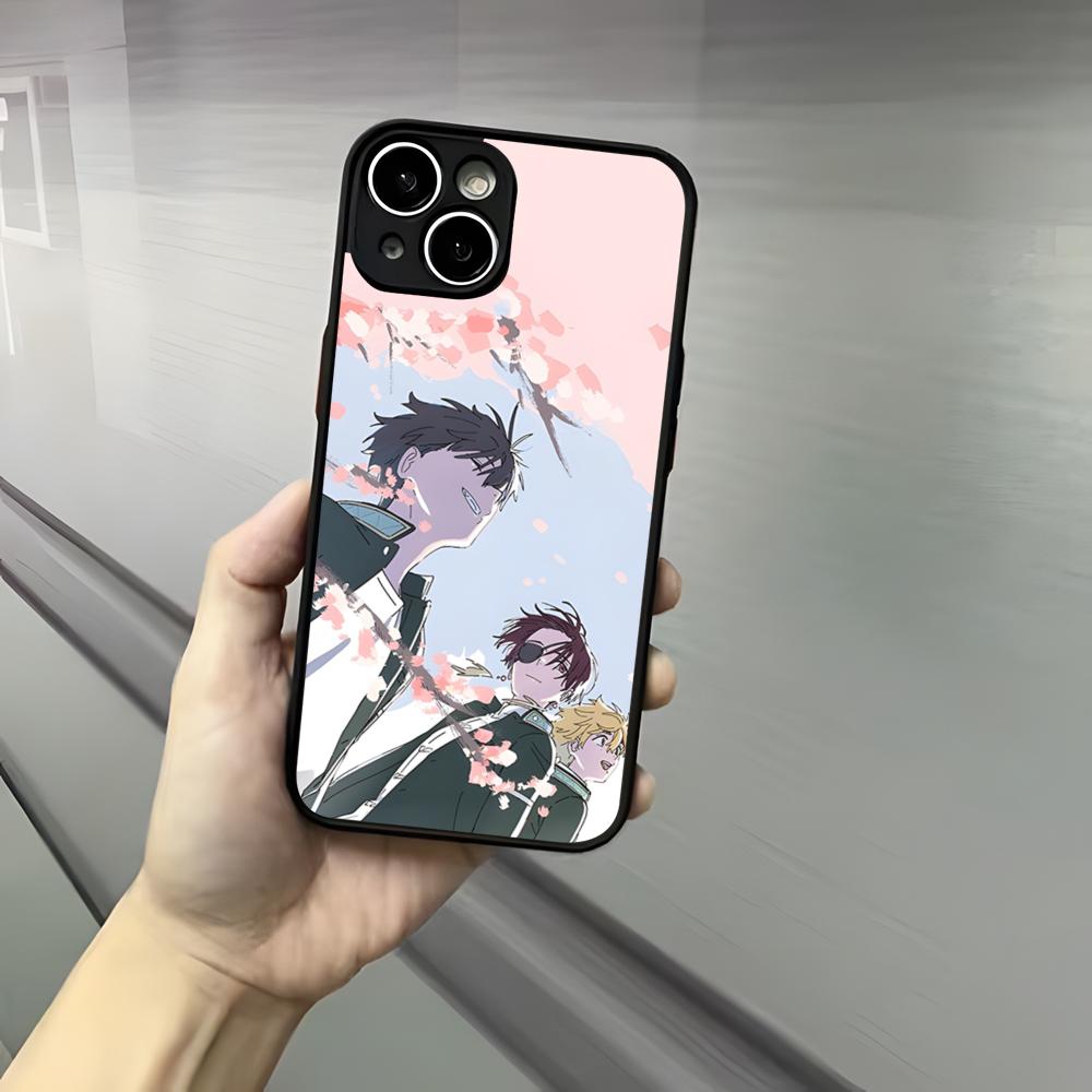 Anime Wind Breaker Sakura Phone Case For Iphone 17 16 15 14 13 12 Pro Max Xr Air Plus Skin Feel Black Hard Shell Cover
