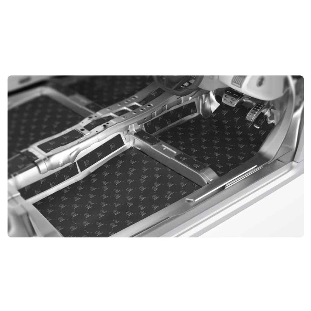 Pořiďte si tlumící prvek Audio-Technica AT-AQ460, Kontrola vibrací, Pohlcování zvuku, Hluk od vozovky, Podlaha podběhu kola