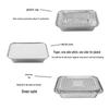 Yudefeng Rectangular Disposable BBQ Aluminum Foil Takeaway Boxes, 410ml