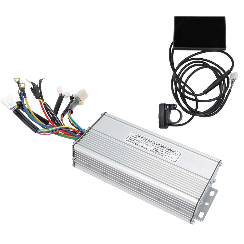 Electric Bike Conversion Kit 35A Sine Wave Bike Motor Controller with Light Line for KT LCD 8S Panel Set for 1500W Motor