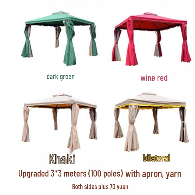 European Outdoor Gazebo Tent: Large, Four-Corner Awning for Courtyards and Carports