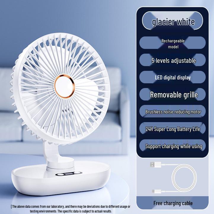 

2025 Silent USB Desktop Fan with Shaking Head for Office or Dorm