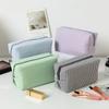 Striped Makeup Organizer With Large Capacity Travel Wash Bag For Daily Use