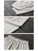 Women's Wide-Leg Cotton Linen Harem Pants - Spring/Autumn Casual Slimming Fit, Nine-Tenths Length, Suitable for Middle-Aged Moms.