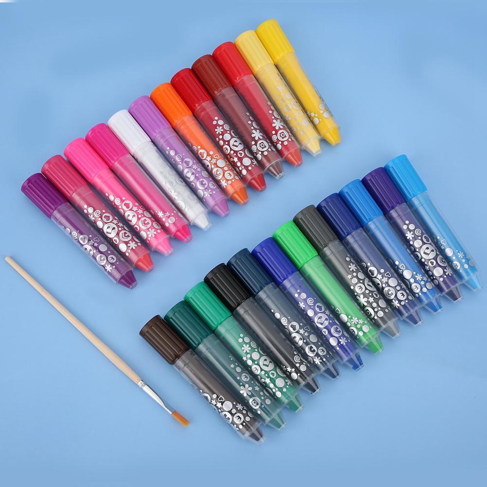 Oil Painting Stick Water-Soluble Rotating Drawing Pen Tool Stationery Art Supplies(12 Colors )