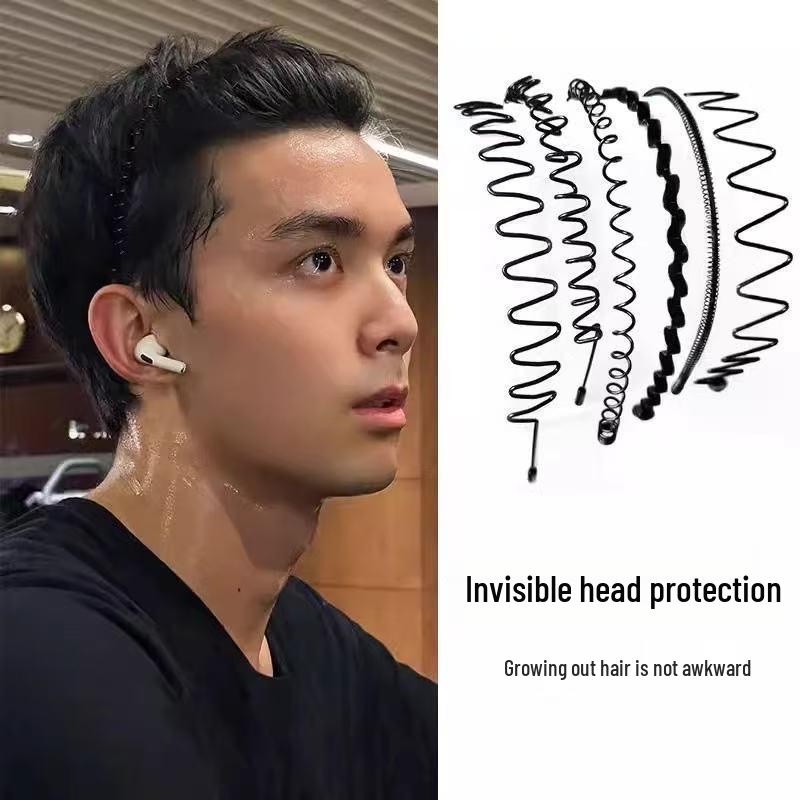 Men's and Women's Versatile Steel Wire Headband: Trendy, Invisible, and Perfect for Sports, Slicked Back Hair, or Organizing Stray Hair.