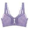 Women's Front Closure Full Coverage Floral Lace Bra Minimizer Wireless Bras Thin Section Cup Bra Adjustable Shoulder Straps