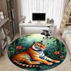 1pc Tiger Floral Chair Carpet for Office, , Non-slip carpet, Very suitable for offices, farmhouses,Outdoor carpet yy251120064