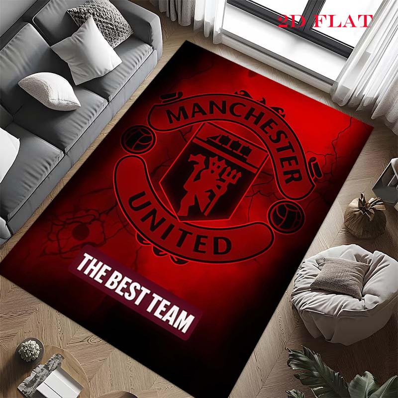 Man Utd Carpet Rug for Living Room Bedroom Home Sofa Decoration,Kids play Nonslip Floor Mat