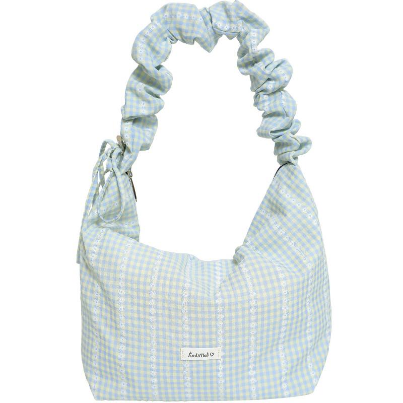 Karierte Tasche, Atmosphäre, Tragetasche, Große Kapazität, Retro Umhängetasche