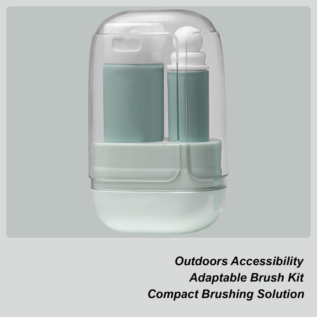 Travel Toothbrush Kit Portable Traveling Toothbrush Kit Lightweight Foldable Cup Set Holder For Women Men Toiletries Backpack