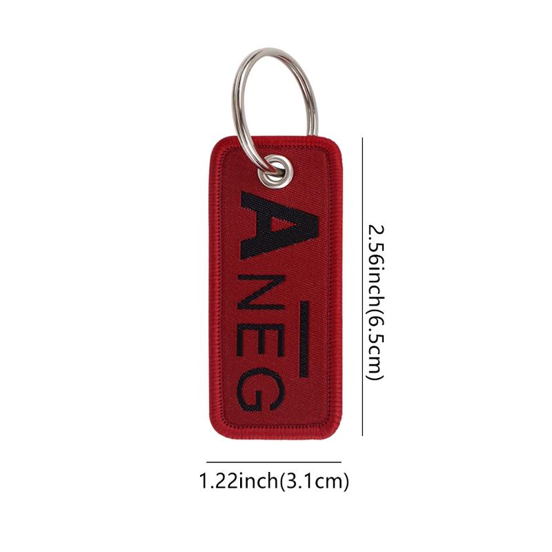 1 Stück Rote Serie Gestickter Schlüssel Cool Buchstabe Zitat Schlüsselanhänger Schlüsselanhänger Für Auto Motorrad Schlüsselanhänger Halter Schmuck Zubehör