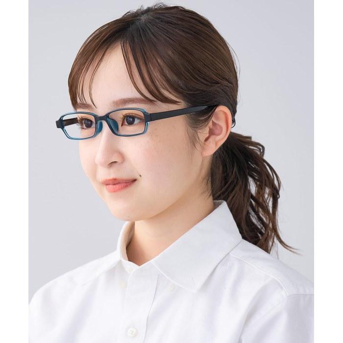 [Zoff] +1.50 Square Lightweight Reading Glasses (Blue)