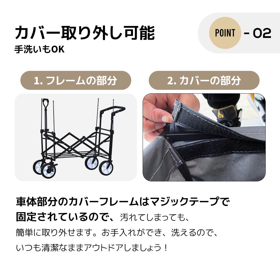 BTM Carry Wagon with Compatible with Long Load Capacity Easy to Carry Camping Shopping Roof, Items, Foldable, 100kg, Lightweight, Sturdy, Carry, Cart,