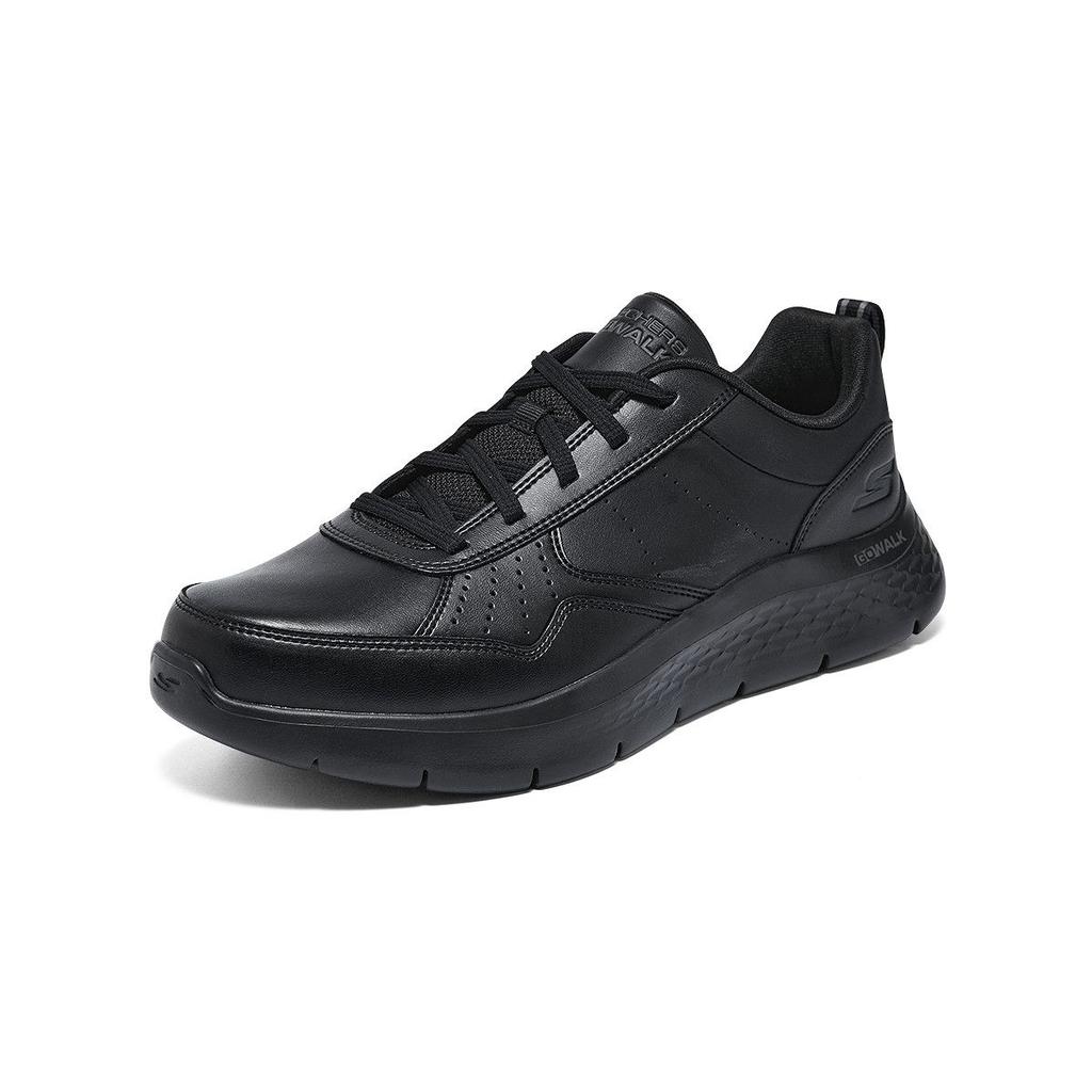 Skechers Go Walk Flex Leather Comfortable Versatile Low-Top Casual Shoes Men sneakers Black 216499-BBK