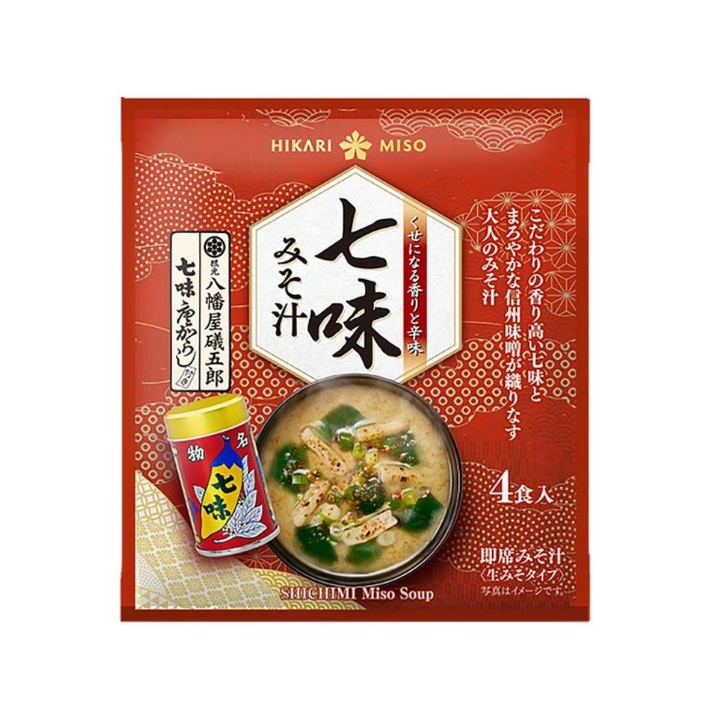 Japan Hikari Miso Shichimi Miso Soup - Hachimanya Isogoro  4 Serving Pack