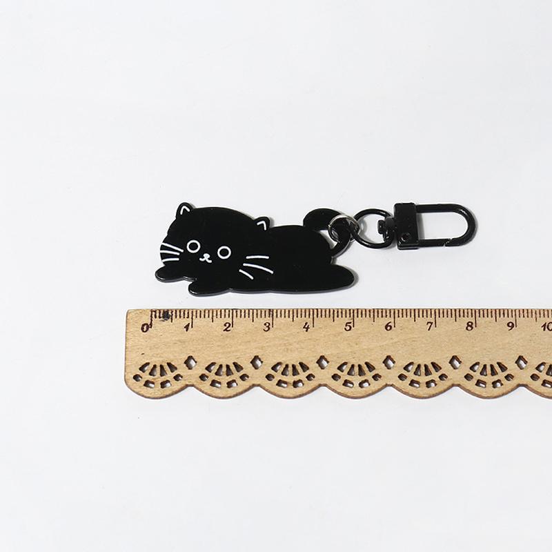 Simple Cute Acrylic Cat Car Keychain Pendant Backpack Pendant Cartoon Daily Versatile Hanging Jewelry Accessories