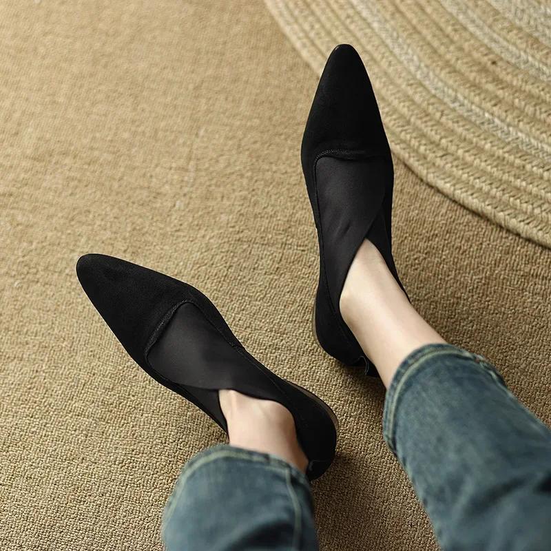 Women's Loafers Luxury Elegant Artificial Leather Casual For Women 2025 Comfortable Outdoor Fashion Low Heels Pointed Toe Shoes