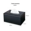 JINGRUIXIANG Square Leather Desktop Organizer with Pen Holder and Tissue Box