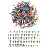 10pcs Different Poses Passengers Stand/Sit People Model 1:87 Scale Simulation Doll
