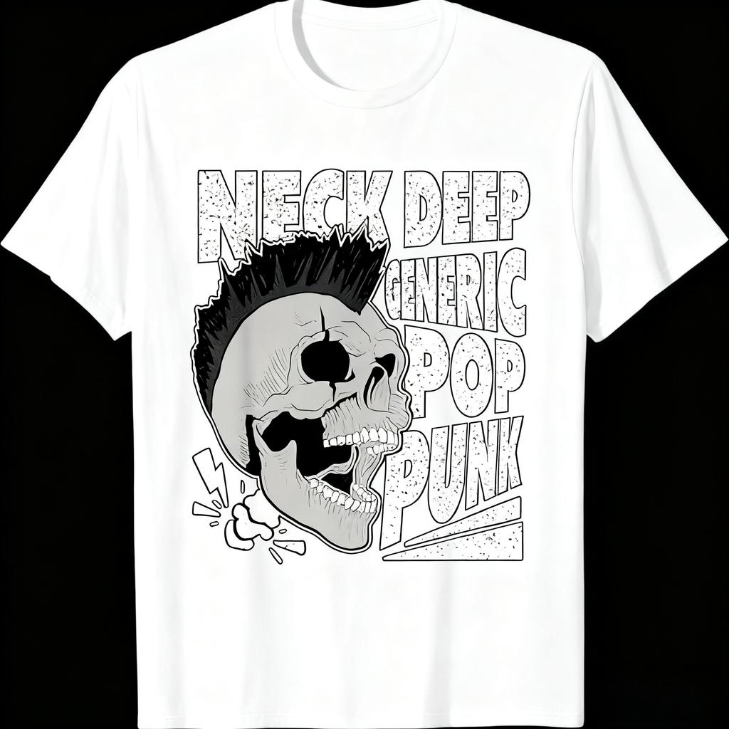 Pánské luxusní bavlněné tričko s krátkým rukávem s grafickým potiskem Punk Rock Léto Unisex Pánské a dámské ležérní volné trendy oblečení