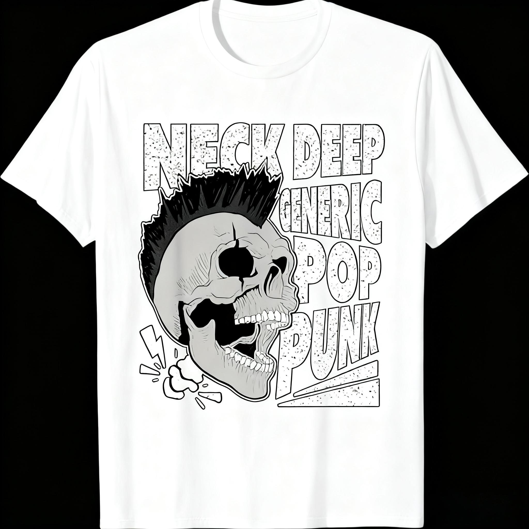 

Punk Rock Graphic Print Men s Luxury Cotton Short Sleeved T-shirt Summer Unisex Men s and Women s Casual Loose Trendy Clothing 4XL