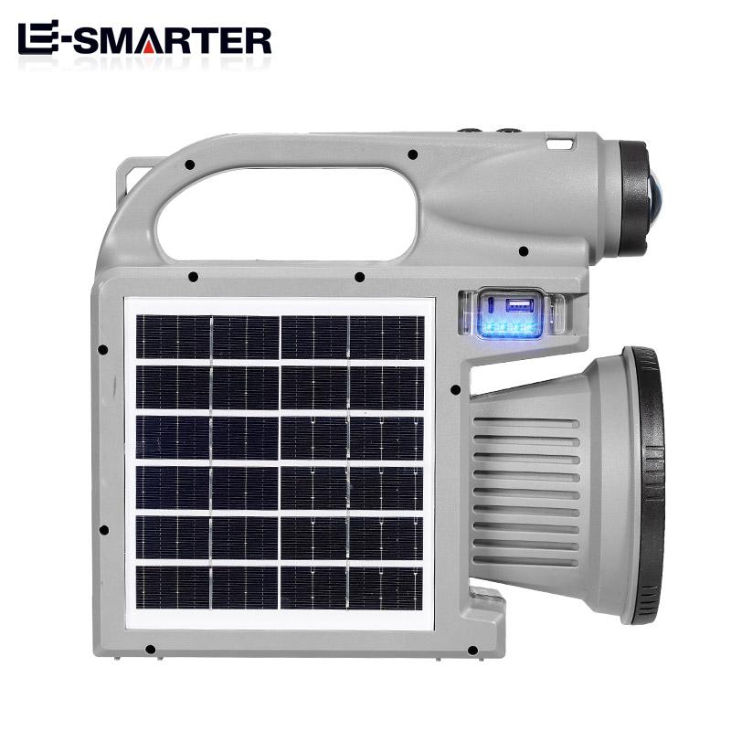 Simulated Flame Lantern Solar Rechargeable Searchlight Power Bank Function Portable Outdoor Camping Waterproof Emergency Light
