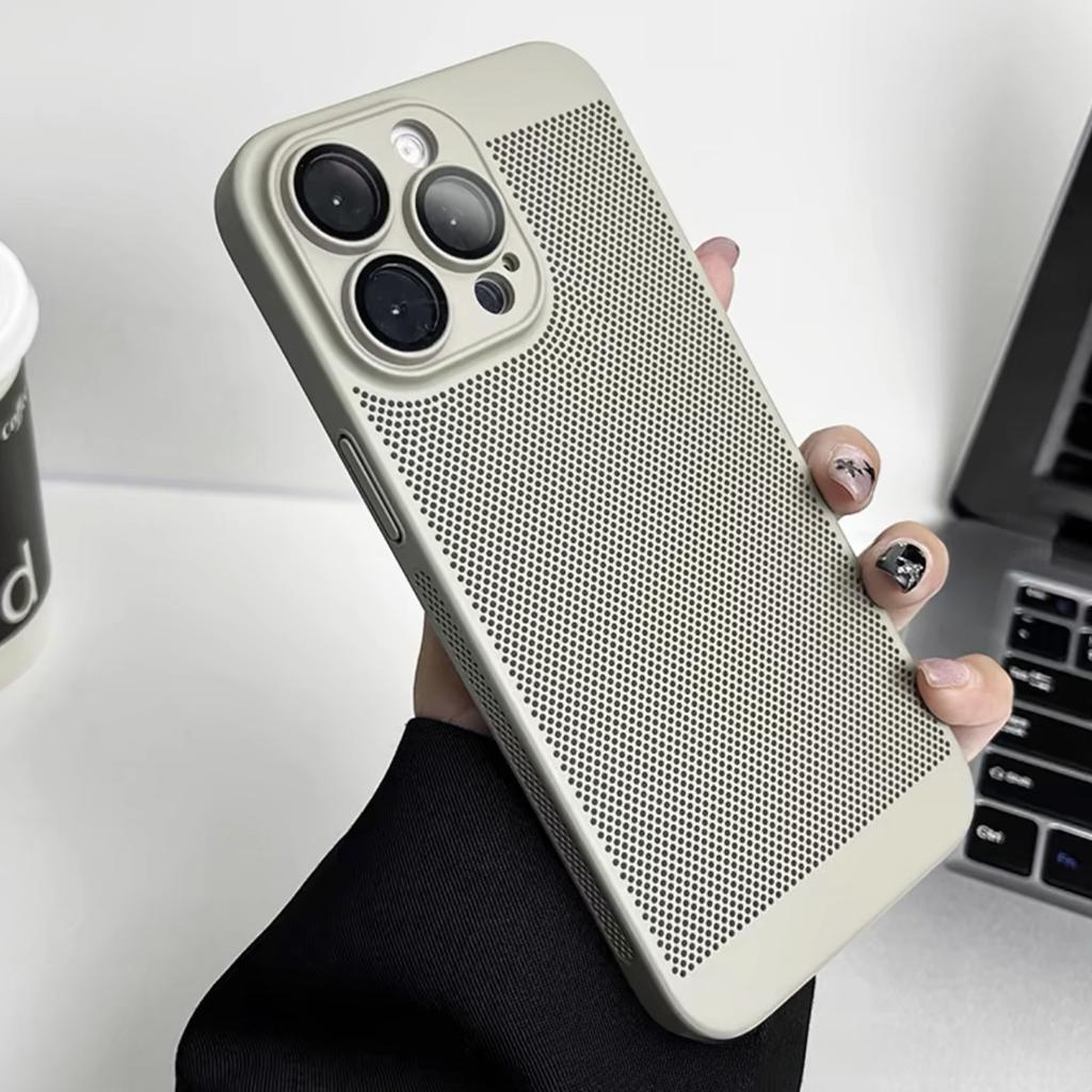 Applicable To IPhone16promax Ultra-thin Cooling Mobile Phone Case Apple 14 Lens Film 13 Full Cover 15 Breathable Mesh Case