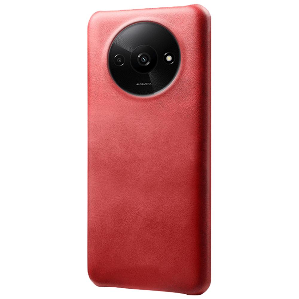 Etui dla Xiaomi Redmi A3 4G/Poco C61 4G, PC pokryte skórą o fakturze cielęcej, cienka osłona