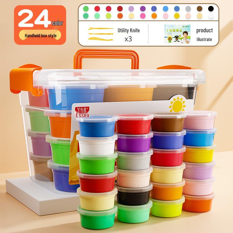 Eco-Friendly Children's Clay: 24-Color Super Light Plasticine for DIY Crafts