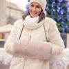 Warm halten Handwärmer Flauschige Winterhandschuhe Mode Warme Plüschärmel Frau
