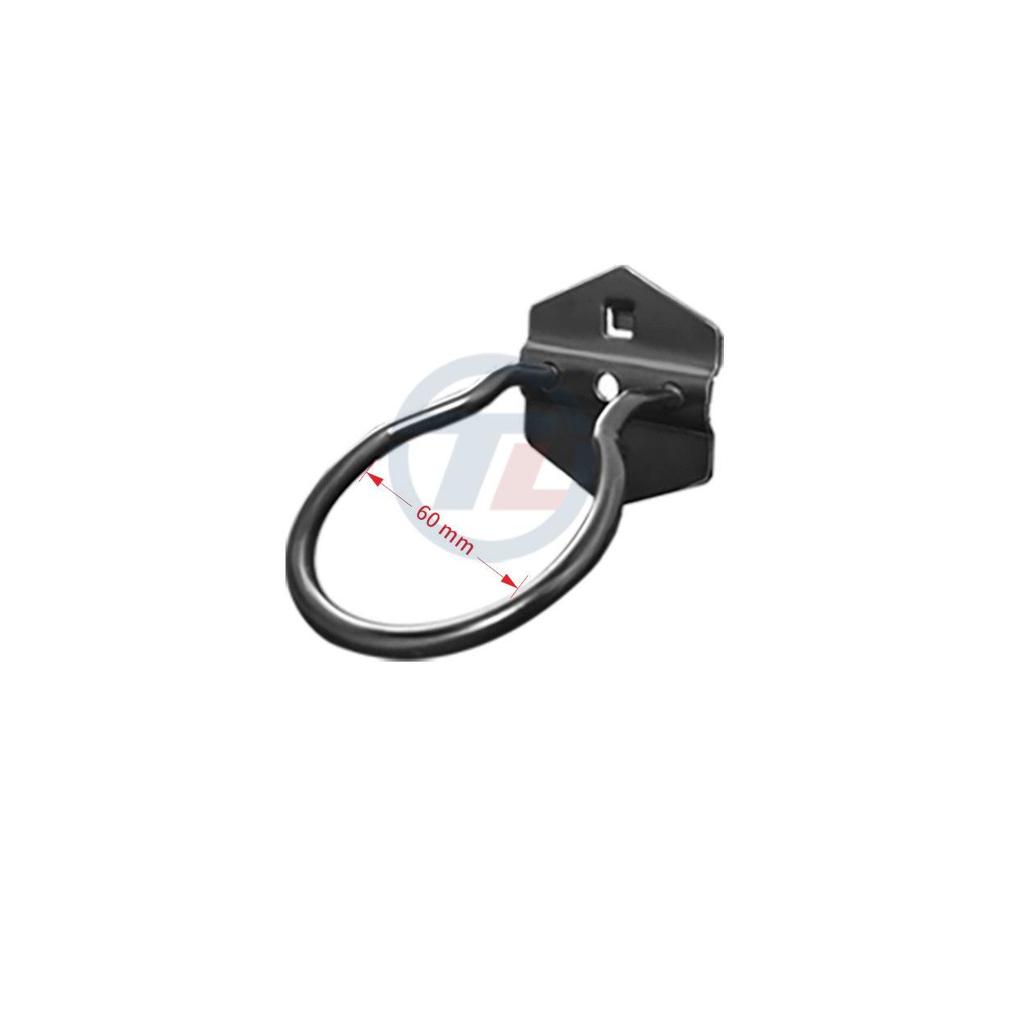 Black Square Pegboard Hook & Tool Holder Shelf - Metal Storage Rack & Accessory Display