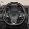 Handflätat Bilrattöverdrag För Renault Megane 4 Kadjar Koleos Talisman Scenic 2016 2017 Perforerat Mikrofiberläder