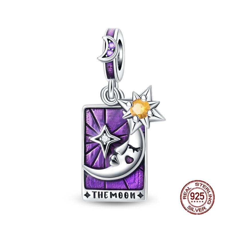 Original Charms Copper Tarot Cards & Snake Charm Beads Fit 3Mm Original Bracelet Necklace Women Diy Fine Jewelry Gift New In