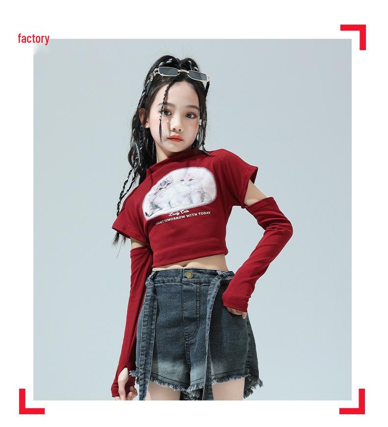 Girls' Trendy Hip Hop Jazz Dance Costumes - Sweet & Cool Street Performance Outfits