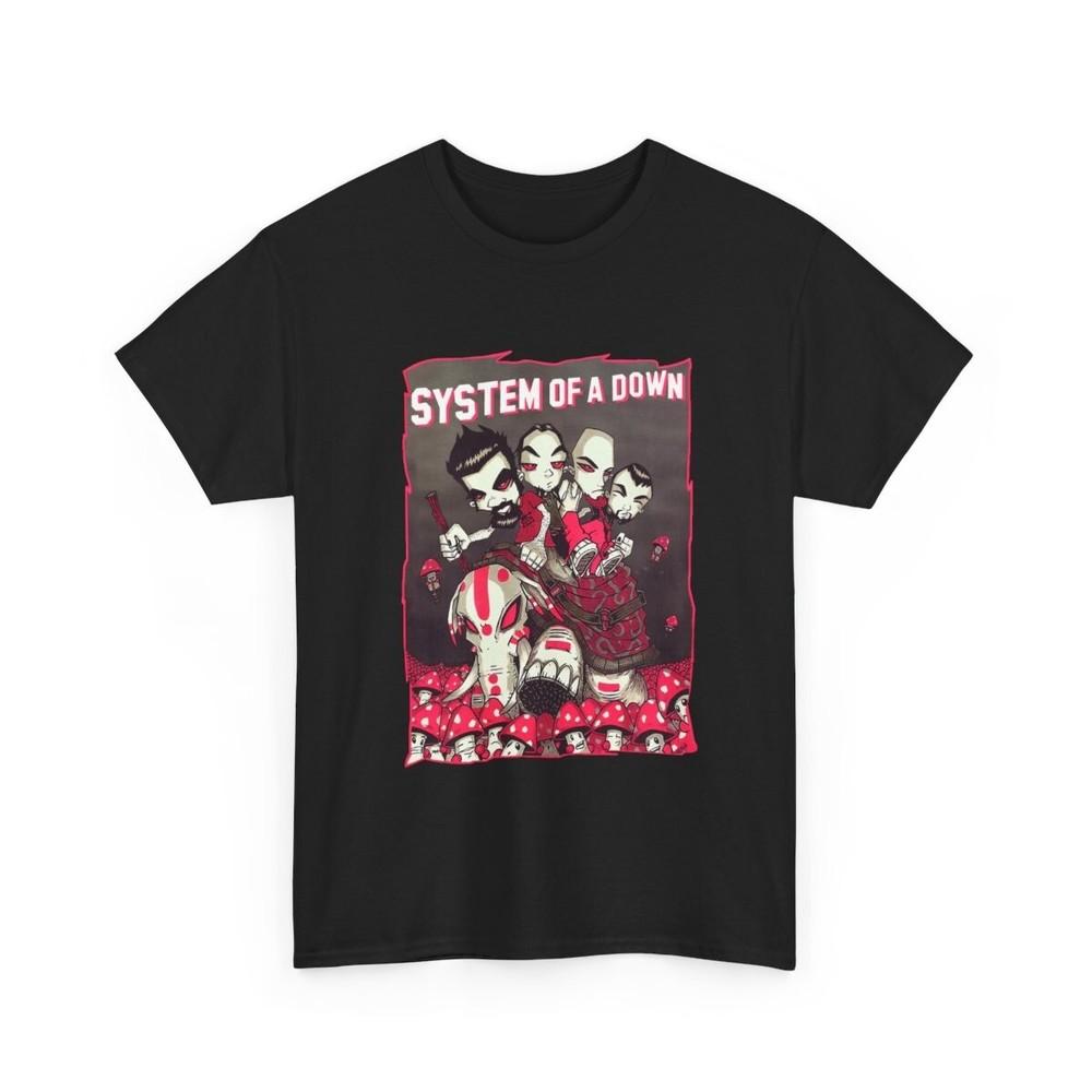 

SYSTEM OF A DOWN Mushroom People T-Shirt Tops tees Men s Women s Cotton Tee All Size S to 4XL S