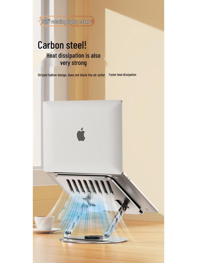 All-Metal Rotatable Laptop and Tablet Stand with Heat Dissipation