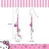 Sanrio Hello Kitty Dangle Earrings Officially Licensed Fashion Jewelry Pink Coated Hello Kitty Earrings with Charm Women's - -