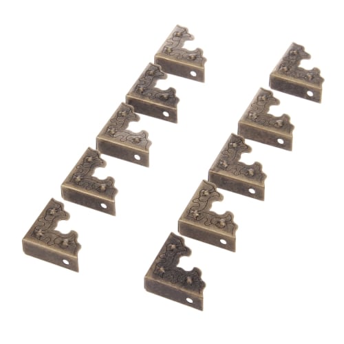 Dophee Three-Sided Corner Protectors, Antique-Style Corner Hardware for Box Corners, DIY/Bag Corner Protection, Parts and Materials, Hardware, Crafts,