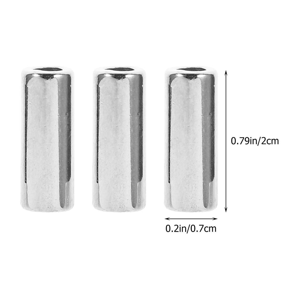 30 Stück Metall Seil Kordelstopper Röhrchen Perlen Legierung Zylinder Kordelstopper für Kordelzug Pullover Hüte Pflanzen Korb Lanyard DIY Makramee