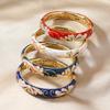 Floral Enamel Openwork Filigree Accessory Bracelet