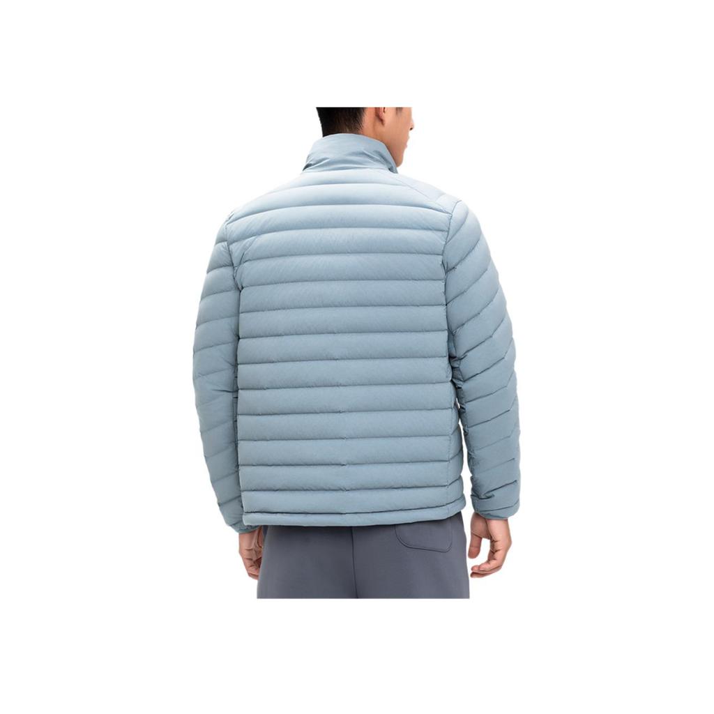 Asics Sports Lifestyle Series Einfarbig Vielseitig Warm Sport Langarmjacke Daunenmantel Herrenjacken Grau Blau 2031E864-400