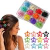 Buntes Stern-Haarklammern-Set - 5 Stern-Haarnadeln für Damen Mädchen, 1 Schachtel Verschiedene Zufällige Farben