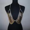 European and American Hot Rhinestone Hollow Jeweled Chest Necklace Irregular with Personality Tassel Bra Body Accessories Chain