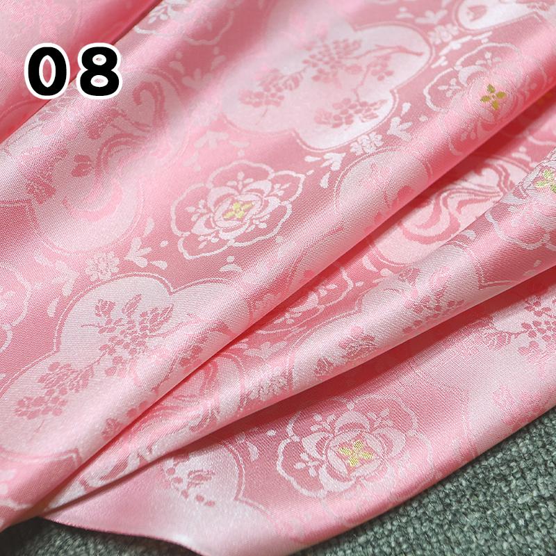 1M Chinese Weaving Gold Yarn Jacquard Fabric Chic Lotus Pattern Designer Fabric For DIY Hanfu Dress Chinese Antique Costume
