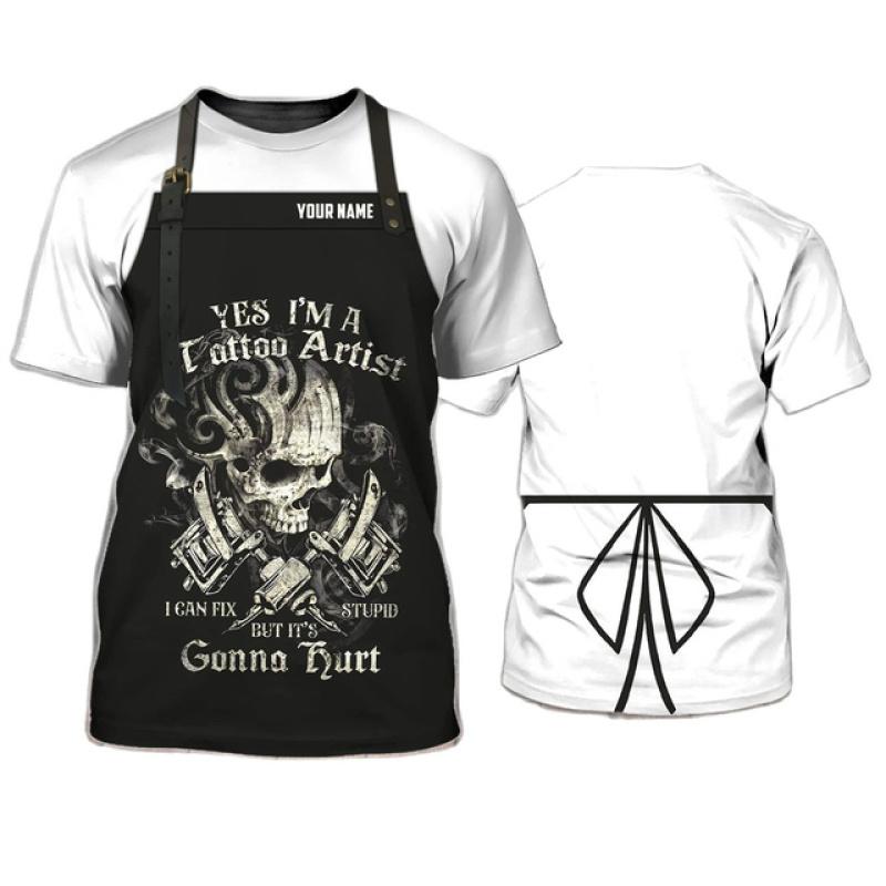 T-shirt Pour Homme Drôle Tatouage Harajuku Streetwear Loisirs Col O Oversize Manches Courtes Hauts Tendance Mode Nom Impression Personnalisée T-shirts