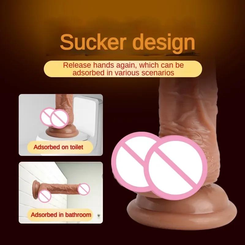 Large False Penis Vibrator Electric Penile Artificial Telescopic Swing Silicone False Penis Remote Control Vibrator