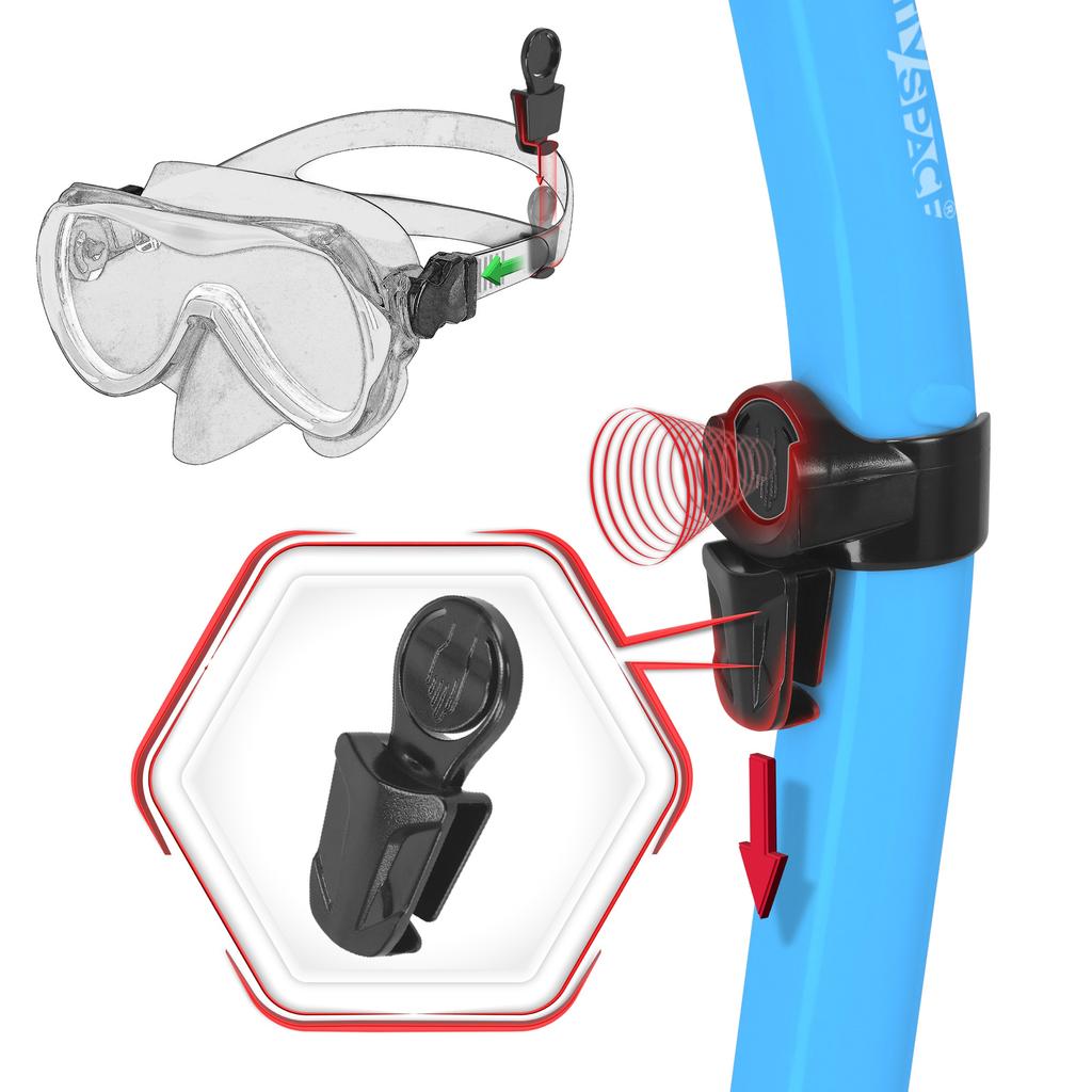 Snorkel With Valve - Blue