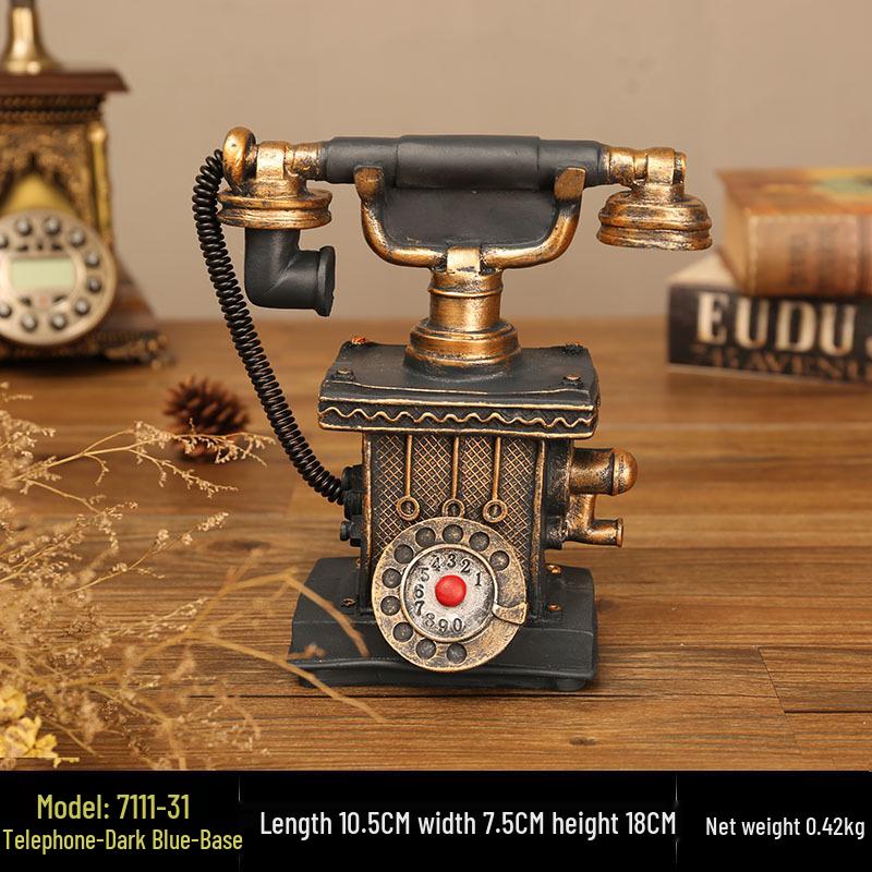 Vintage Nostalgic Telephone Ornaments for Creative Decor and Movie Sets