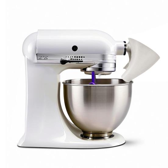 Stand Mixer Funnel for KitchenAid Easy-Pour Funnel Attachment for 5qt Bowl 30 Degree Angled Spout Reduces Spills Splatter-proof Pouring Tools